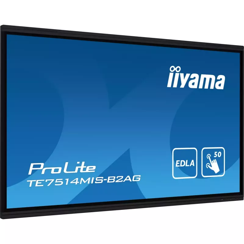 iiyama PROLITE TE7514MIS-B2AG Kiosk disain 190.5 cm (75 tolli) LCD Wi-Fi 435 cd/m² 4K Ultra HD Must Puuteekraan Sisseehitatud protsessor Android 24/7