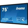 iiyama PROLITE TE7514MIS-B2AG Kiosk disain 190.5 cm (75 tolli) LCD Wi-Fi 435 cd/m² 4K Ultra HD Must Puuteekraan Sisseehitatud protsessor Android 24/7