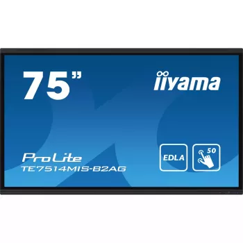 iiyama PROLITE TE7514MIS-B2AG Kiosk disain 190.5 cm (75 tolli) LCD Wi-Fi 435 cd/m² 4K Ultra HD Must Puuteekraan Sisseehitatud protsessor Android 24/7
