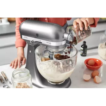 Stand mixer KITCHENAID ARTISAN 5KSM185PS — 300 W, 4,8 L roostevabast terasest kauss, 10 kiirust, hõbedane