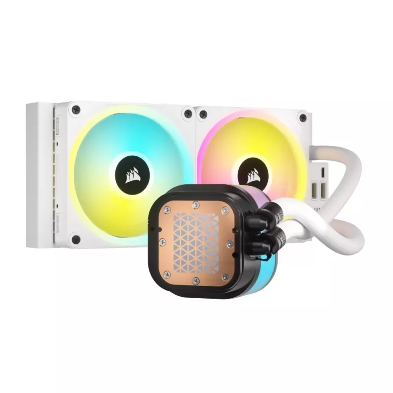 CORSAIR CPU Cooler - Icue Link H100I RGB Aio Liquid Cooler - Valge
