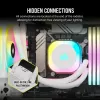 CORSAIR CPU Cooler - Icue Link H100I RGB Aio Liquid Cooler - Valge