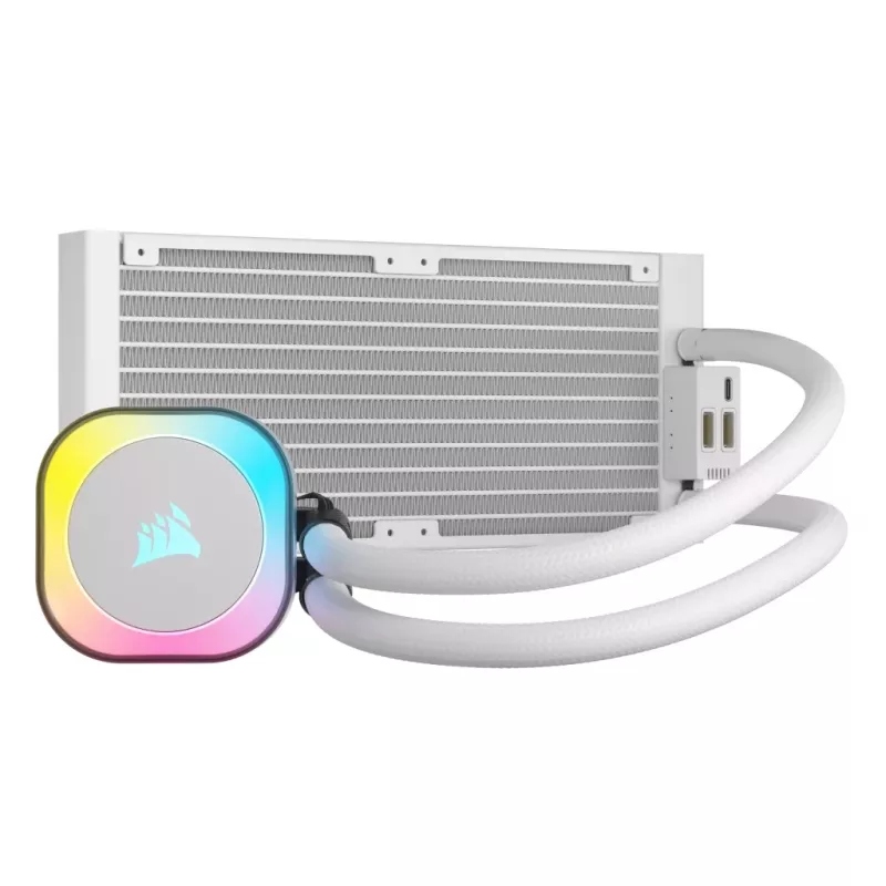 CORSAIR CPU Cooler - Icue Link H100I RGB Aio Liquid Cooler - Valge