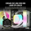 CORSAIR CPU Cooler - Icue Link H100I RGB Aio Liquid Cooler - Valge
