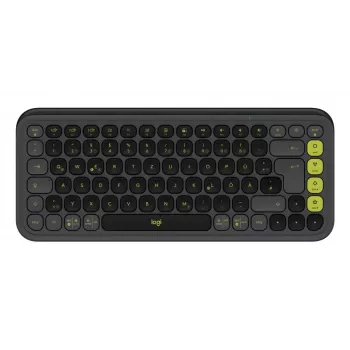 LOGITECH juhtmevaba klaviatuur - Pop Icon Keys - grafiit ja roheline Qwertz saksa
