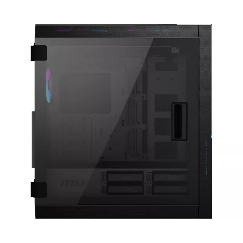 MSI MPG SEKIRA 500X Full Tower Gaming Computer Case 'Must, 3x 200mm ARGB + 1x 200mm + 1x120mm ARGB ventilaatorit, Mystic Light Sync, 8 kanaliga ARGB jaotur, USB Type-C, karastatud klaaspaneelid, E-ATX, ATX, mATX, mini-ITX'
