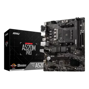 MSI A520M PRO emaplaat AMD A520 pesa AM4 micro ATX