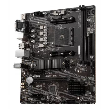 MSI A520M PRO emaplaat AMD A520 pesa AM4 micro ATX