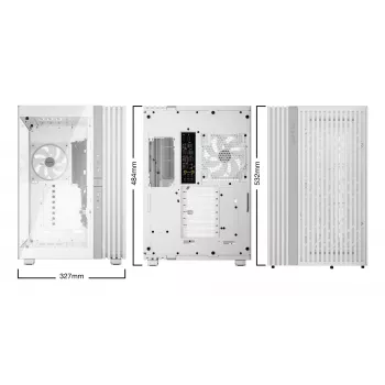 Arvutikorpus bequiet! LIGHT BASE 900 FX Full Tower White — Full Tower, XL-ATX, RGB ventilaatorid, 49,5 cm GPU, 190 mm CPU jahuti