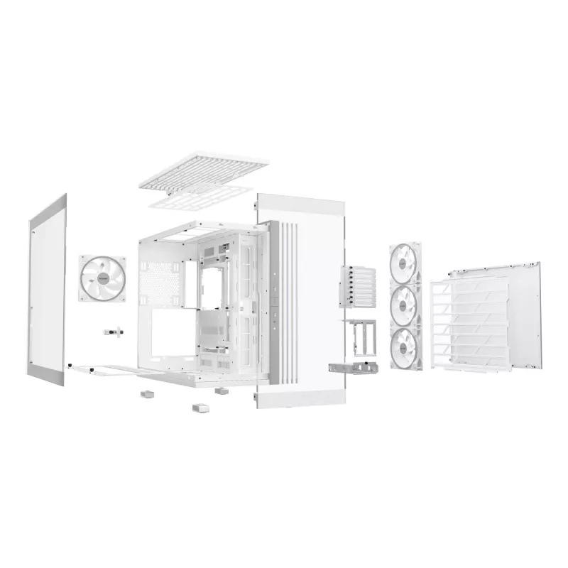 Arvutikorpus bequiet! LIGHT BASE 900 FX Full Tower White — Full Tower, XL-ATX, RGB ventilaatorid, 49,5 cm GPU, 190 mm CPU jahuti