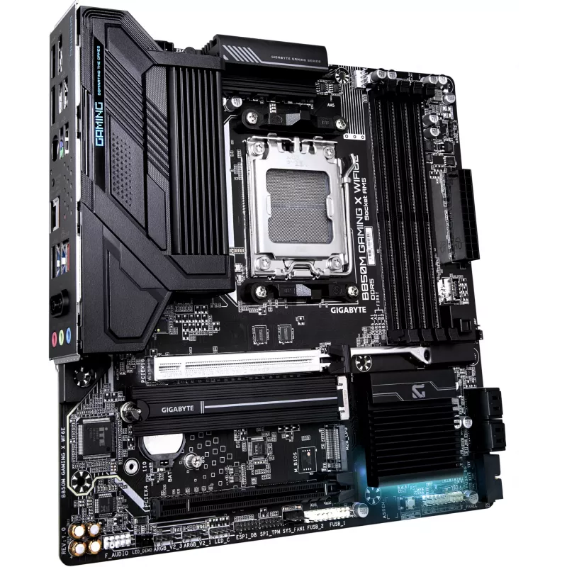 GIGABYTE B850M GAMING X WIFI6E emaplaat - AMD Ryzen 9000 seeria protsessoritele, 10+2+2 faasi digitaalne VRM, kuni 8200MHz DDR5 (OC), 1xPCIe 5.0 + 1xPCIe 4.0 M.2, 2.5LAN, WIFI 6E, USB 3.2 Gen 2