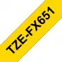 Brother TZE-FX651 sildipael Must kollasel TZ