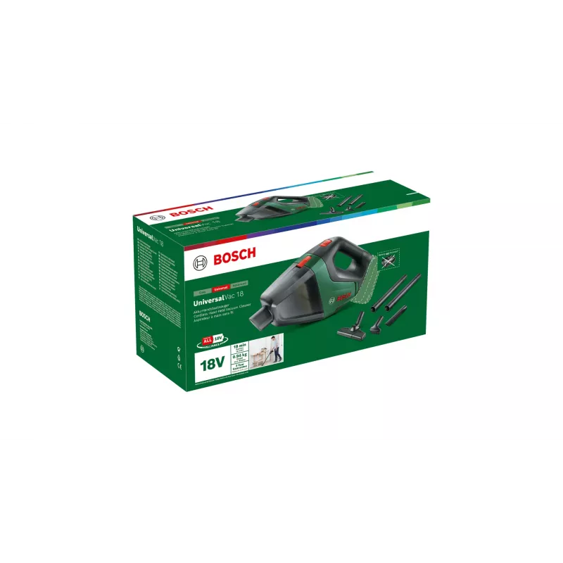 Bosch UniversalVac 18 2-in-1 pulkpuhasti Aku Kuiv Kotita Must, Roheline