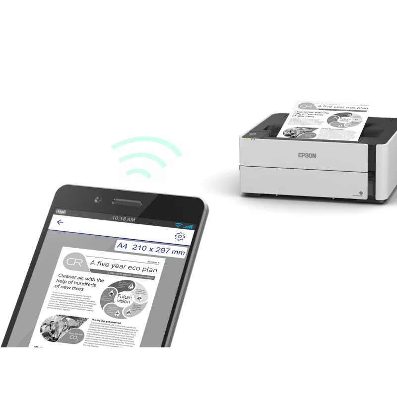 Epson EcoTank ET-M1180, Värviline, 1200 x 2400 DPI, 1, A4, 5000 lehekülge kuus, 39 ppm