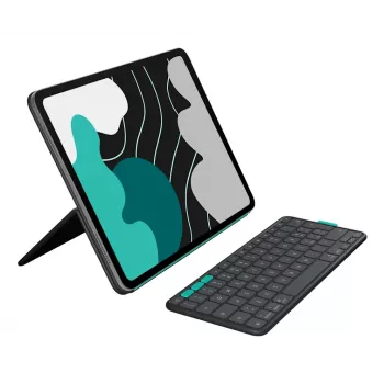 LOGITECH Flip Folio Graphite - iPad Pro 13-tolline (M4) iPad Air 13-tolline (M2 ja M3) - QWERTZ Saksa