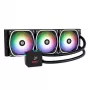 Kõik-ühes vedelikjahuti ENERMAX Aquafusion II 360 mm, 120 mm ventilaatorid, 380 W TDP, must