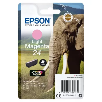 Epson Elephant Singlepack Light magenta 24 Claria Photo HD Ink
