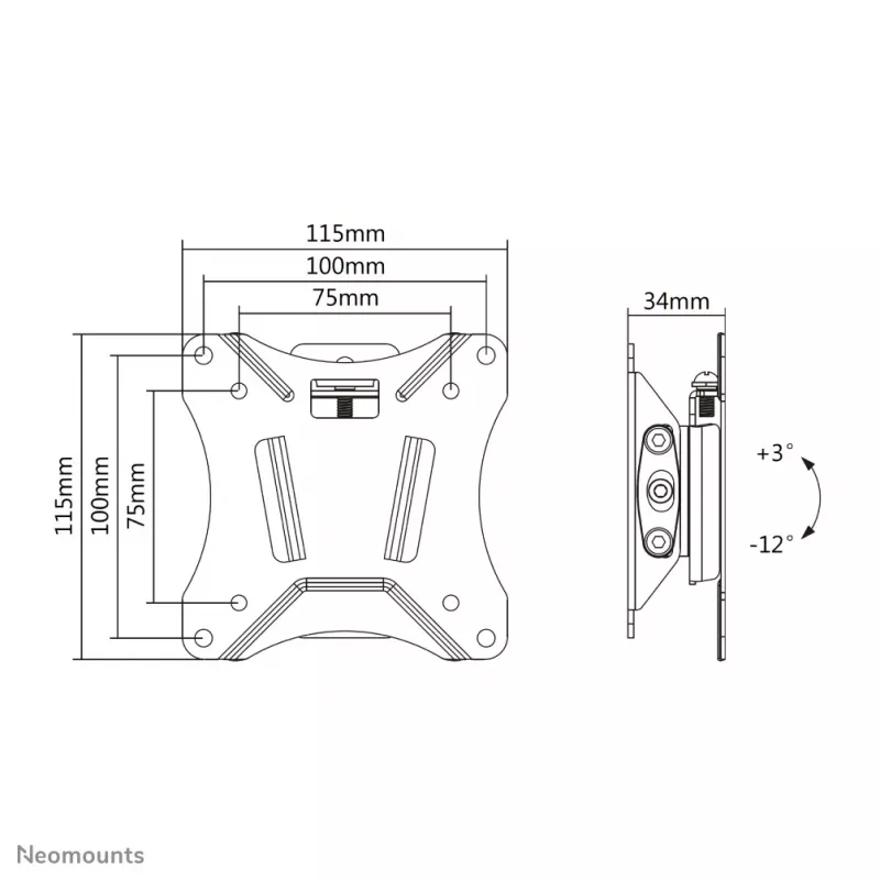 Neomounts NM-W60Must Monitor/TV mount wall 10-30 inch - tiltable