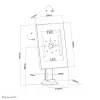 Neomounts DS15-640WH1 Tahvelarvuti alus lauale 9,7-11 tolli - lukustatav