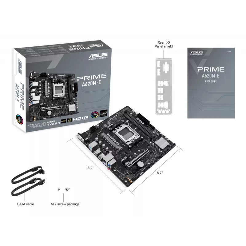 Emaplaat ASUS PRIME A620M-E-CSM AMD A620 pesa AM5 micro ATX