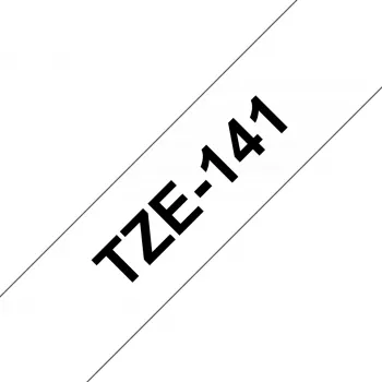 Brother TZE-141 silditrüki lint, must läbipaistval