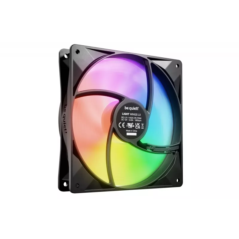 be quiet! LIGHT WINGS LX 140mm PWM high-speed arvuti korpuse ventilaator 14 cm must 1 tk