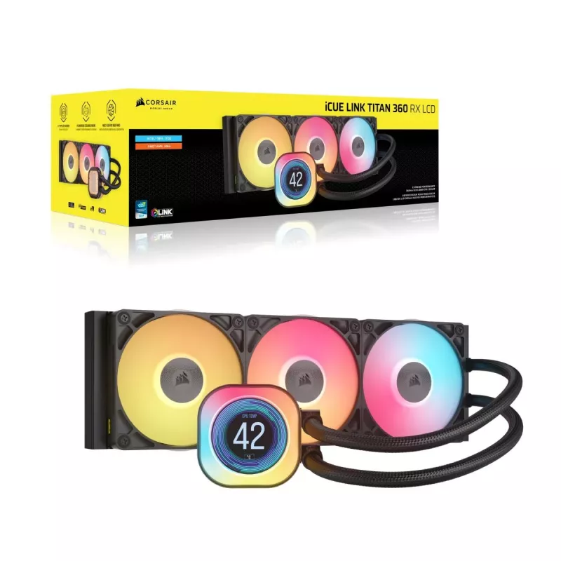 CORSAIR CPU jahuti - Icue Link Titan 360 Rx LCD vedelikjahutusega jahuti