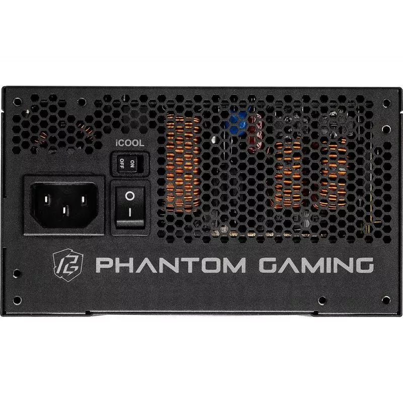 Toiteplokk ASRock Phantom Gaming PG-1000G 750 W, ATX 20+4 pin, 80 PLUS Gold, 135 mm ventilaator, täismodulaarne, must