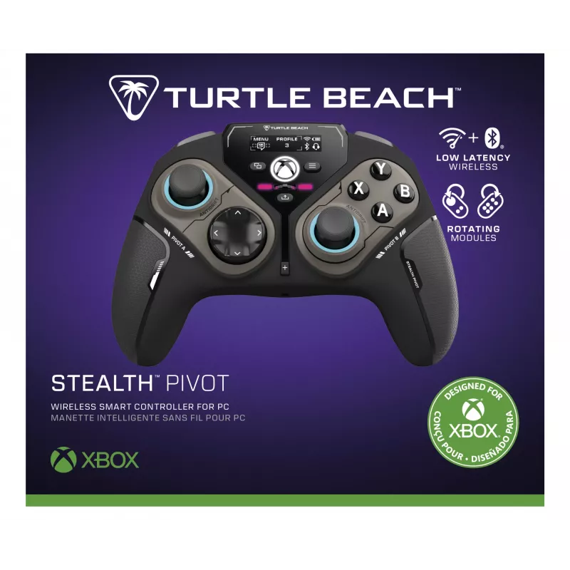 Turtle Beach Stealth Pivot juhtmeta nutikas mängukontroller pöörlevate moodulite, kuvariga, Hall-efektiga pulkade ja ümbermääratavate nuppudega Windows PC-le, Xbox Series X/S-le ja Xbox One'ile
