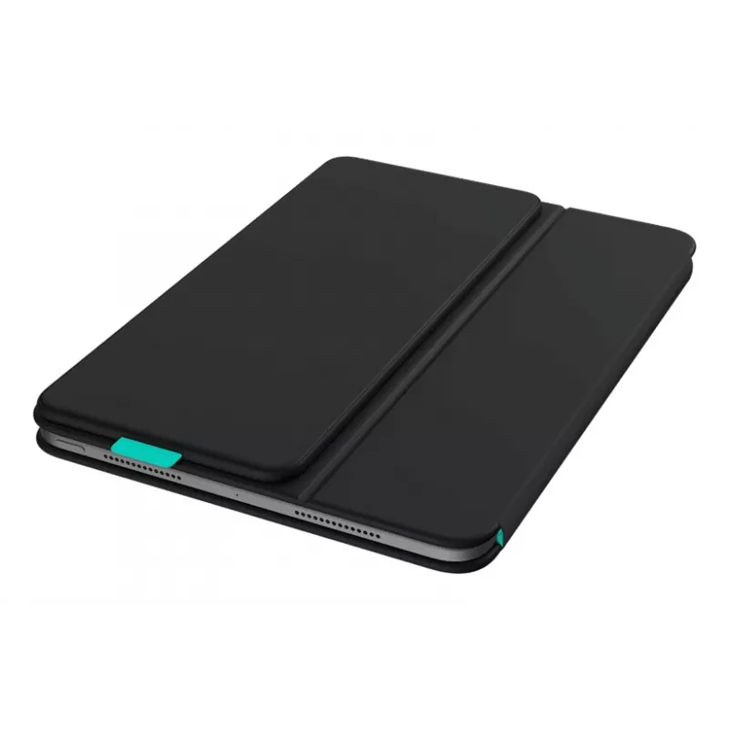 Klaviatuuriga folio-ümbris Logitech Flip Folio QWERTZ saksa keel iPad Pro/Air 11-tollisele, Bluetooth, Graphite, aku 90 mAh
