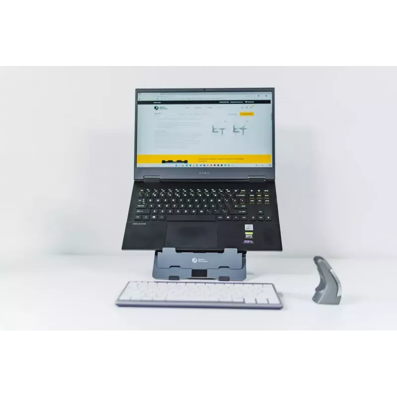 Sülearvuti alus BakkerElkhuizen FlexTop 170 Must Tumehall Alumiinium Kumm Teras