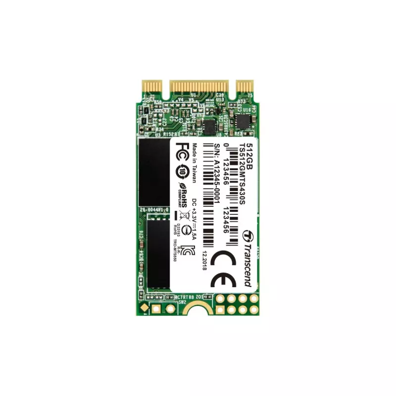 Transcend SSD 430S 512 GB M.2 2242 SATA III 6 Gb/s 3D NAND