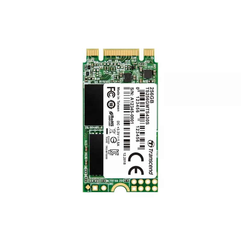 TRANSCEND SSD 430s 256GB M.2 2242 SATA III 6Gb/s 3D Nand Flash
