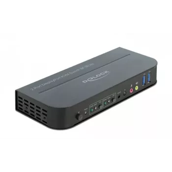 DELOCK DisplayPort 1.4 KVM-lüliti 8K 30Hz USB 3.0 + Audio