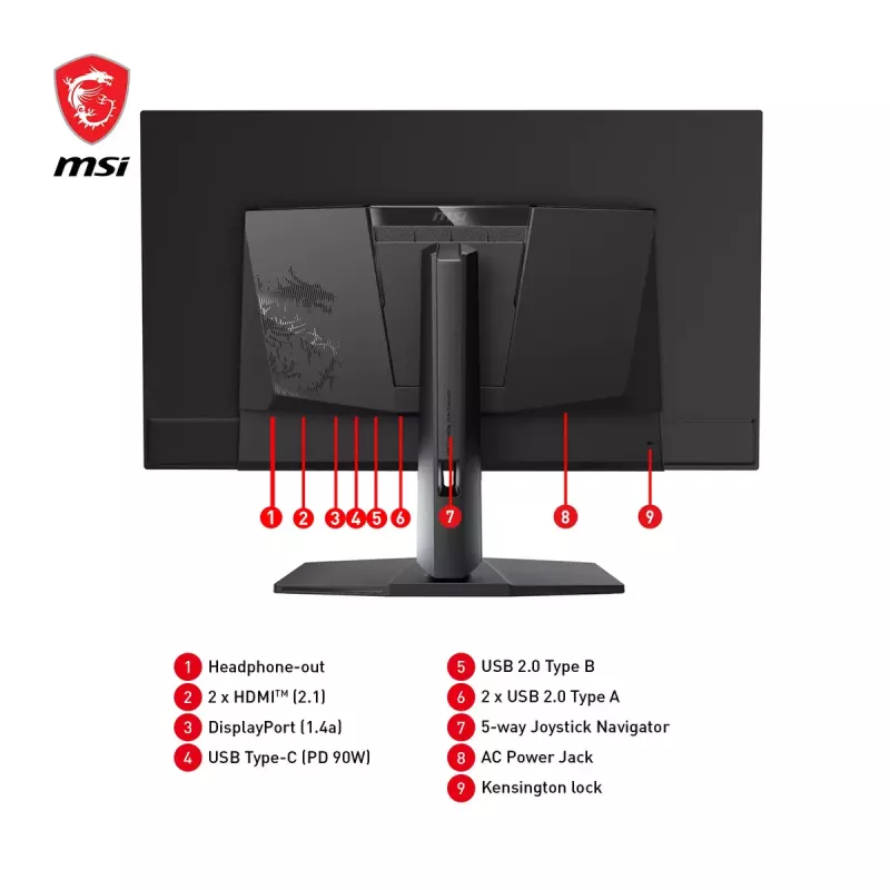 MSI MPG 321URXDE QD-OLED arvutimonitor 80 cm (31,5 tolli) 3840 x 2160 pikslit 4K Ultra HD must