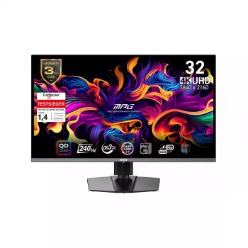 MSI MPG 321URXDE QD-OLED arvutimonitor 80 cm (31,5 tolli) 3840 x 2160 pikslit 4K Ultra HD must