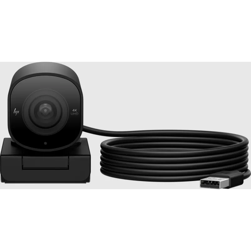 HP 965 4K voogedastuse veebikaamera, 8 MP, 3840 x 2160 pikslit, Full HD, 60 kaadrit sekundis, 1280x720@30fps, 1280x720@60fps, 1920x1080@30fps, 1920x1080@60fps, 3840x2160@30fps, USB