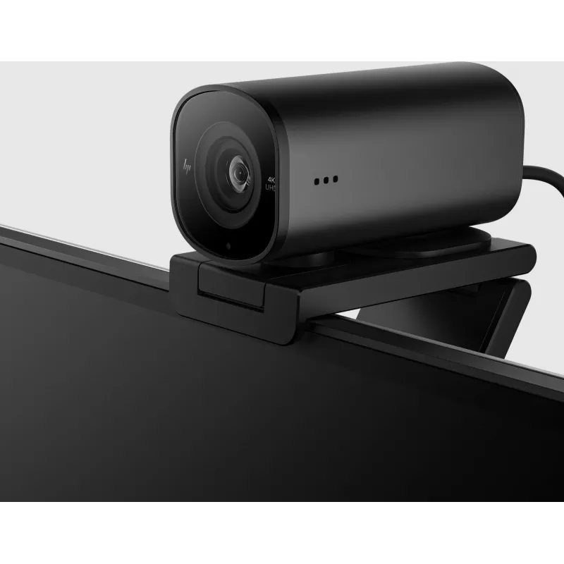 HP 965 4K voogedastuse veebikaamera, 8 MP, 3840 x 2160 pikslit, Full HD, 60 kaadrit sekundis, 1280x720@30fps, 1280x720@60fps, 1920x1080@30fps, 1920x1080@60fps, 3840x2160@30fps, USB