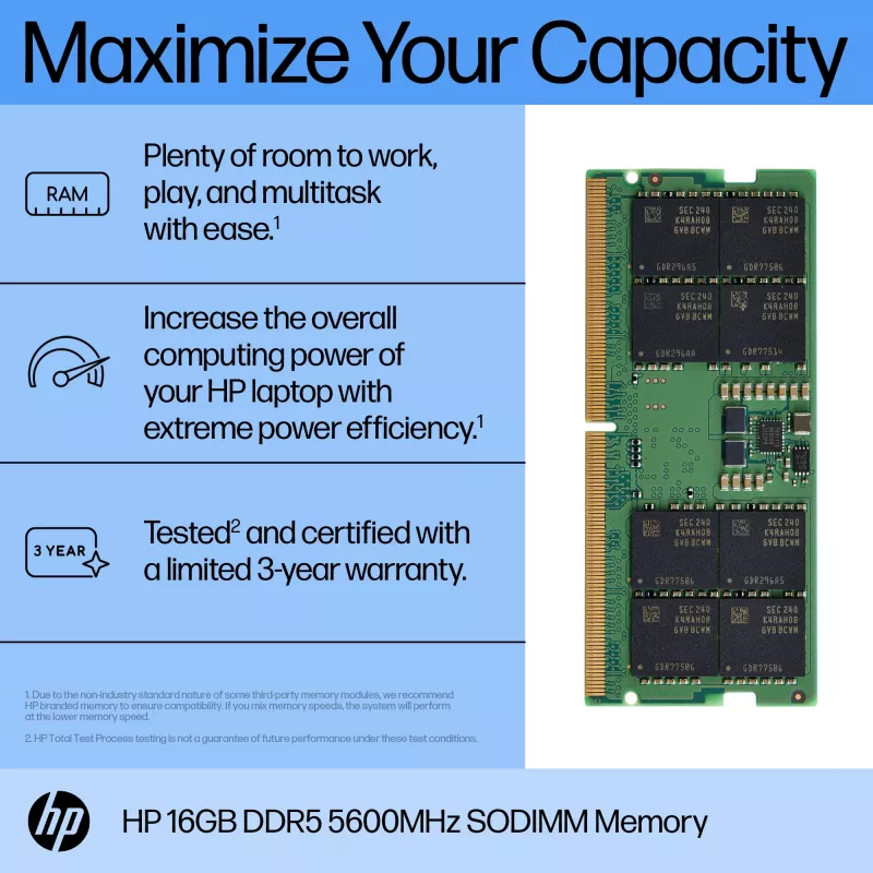 Mälumoodul HP 16GB DDR5 5600 SODIMM 1 x 16 GB 5600 MHz