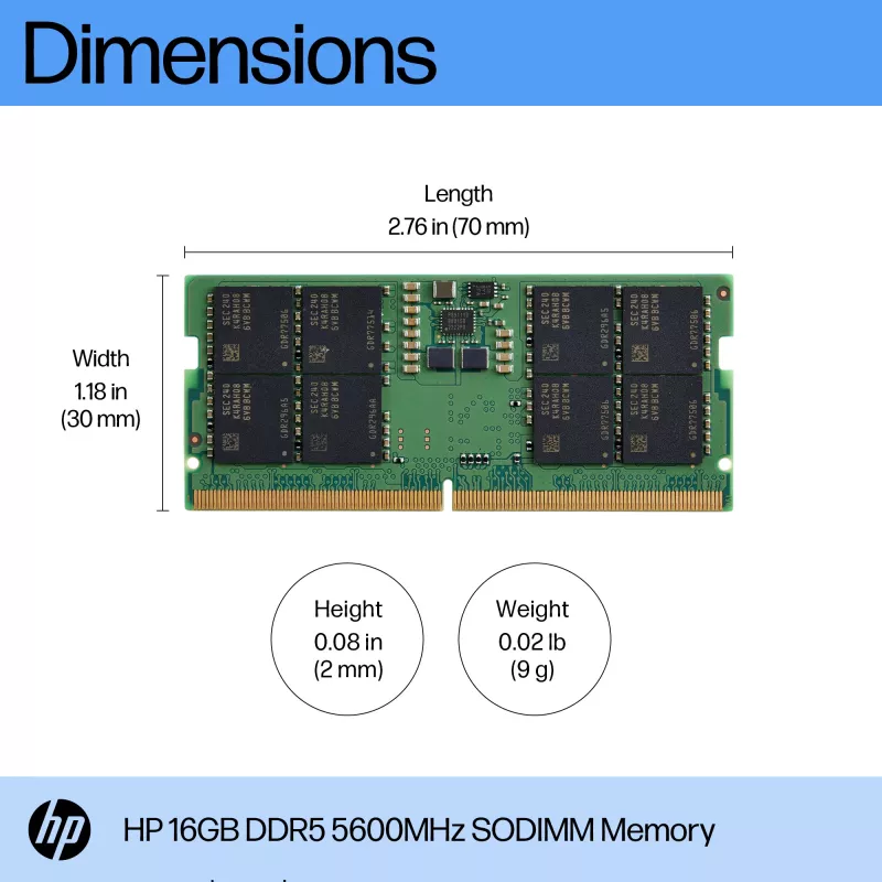 Mälumoodul HP 16GB DDR5 5600 SODIMM 1 x 16 GB 5600 MHz