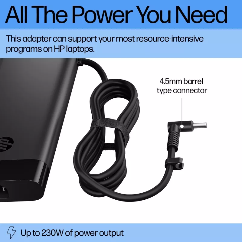 HP 230W Smart AC Adapter, sülearvuti, sisetingimustes, 115 V, 47–63 Hz, 230 W, 19,5 V