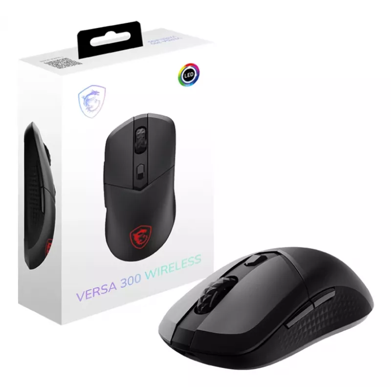 MSI VERSA 300 hiir Mängimine Paremakäeline RF-juhtmevaba + Bluetooth + USB USB-C Optiline 8000 DPI