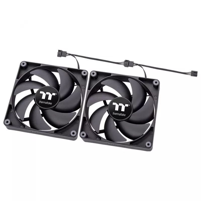 THERMALTAKE PC jahutusventilaator - CT120 - 12cm - Must - 2 tk pakend