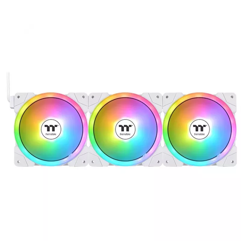 THERMALTAKE PC jahutusventilaator - SWAFAN EX12 ARGB Sync TT Premium Edition - 12 cm - valge - 3 tk pakend