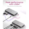 ICY BOX 10-in-1 USB4 Type-C dokkimisjaam kahe videoväljundiga