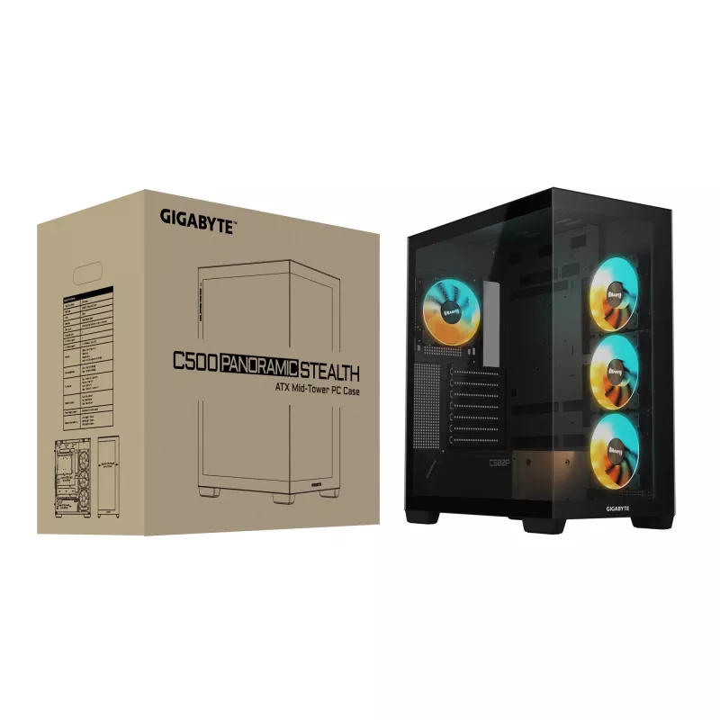 GIGABYTE C500 PANORAMIC STEALTH Midi Tower Must