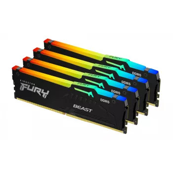 Kingston Technology FURY Beast 128GB 5200MT/s DDR5 CL40 DIMM (4 komplekti) RGB XMP