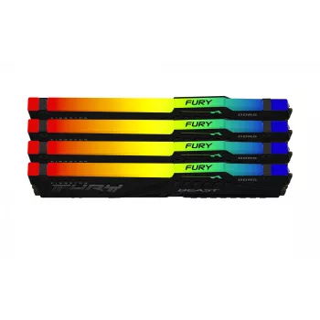 Kingston Technology FURY Beast 128GB 5200MT/s DDR5 CL40 DIMM (4 komplekti) RGB XMP