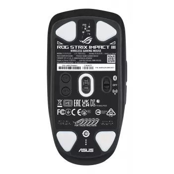 ASUS ROG Strix Impact III Wireless hiir Mängimine Kahekäeline RF juhtmevaba + Bluetooth Optiline 36000 DPI