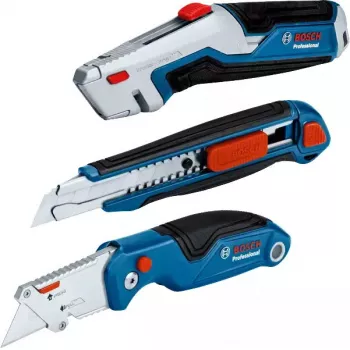 Bosch 1 600 A02 7M4 nuga sinine, roostevaba teras Kokkupandava teraga nuga